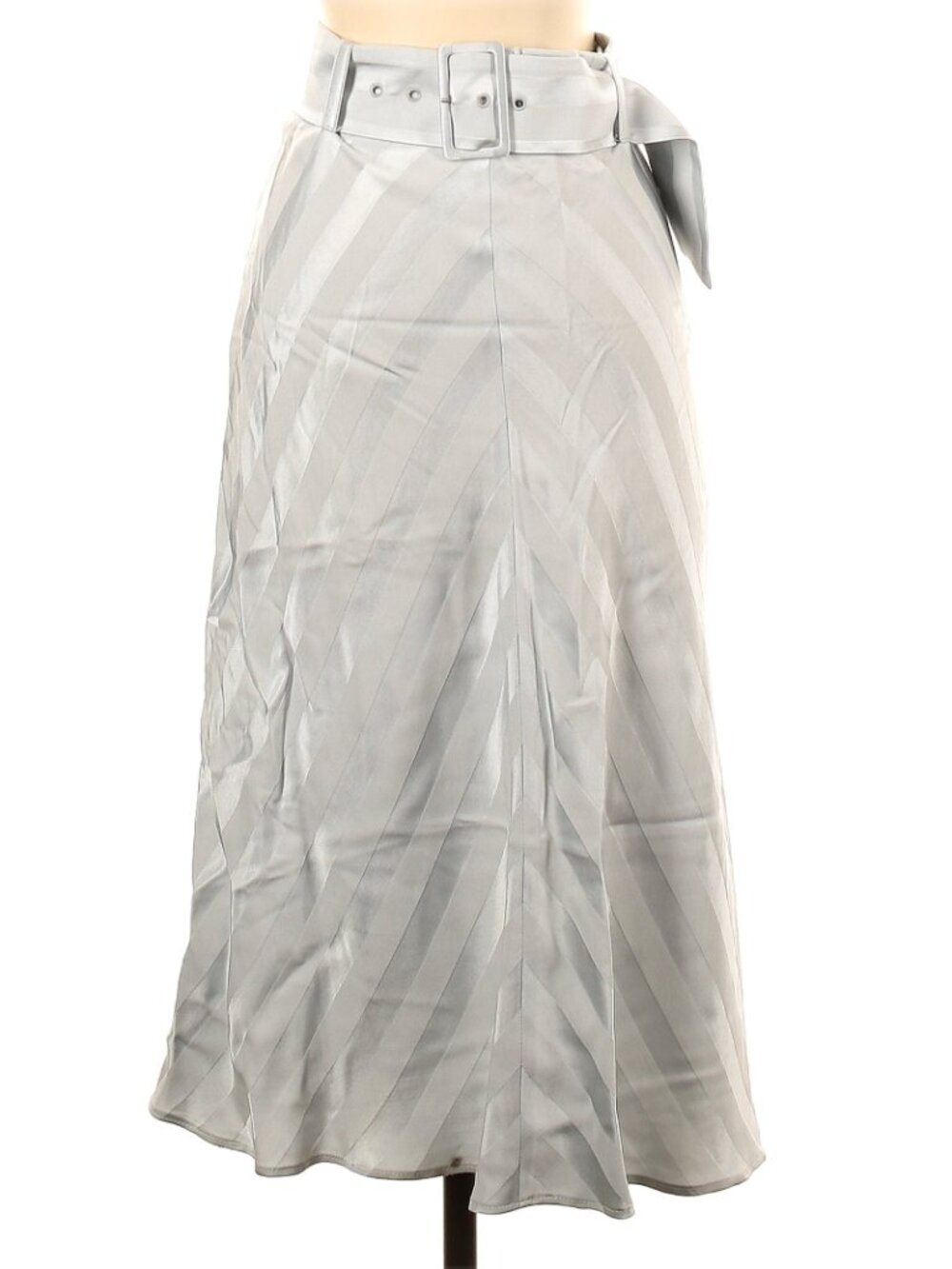 Intermix metallic silver gray midi skirt - size 0